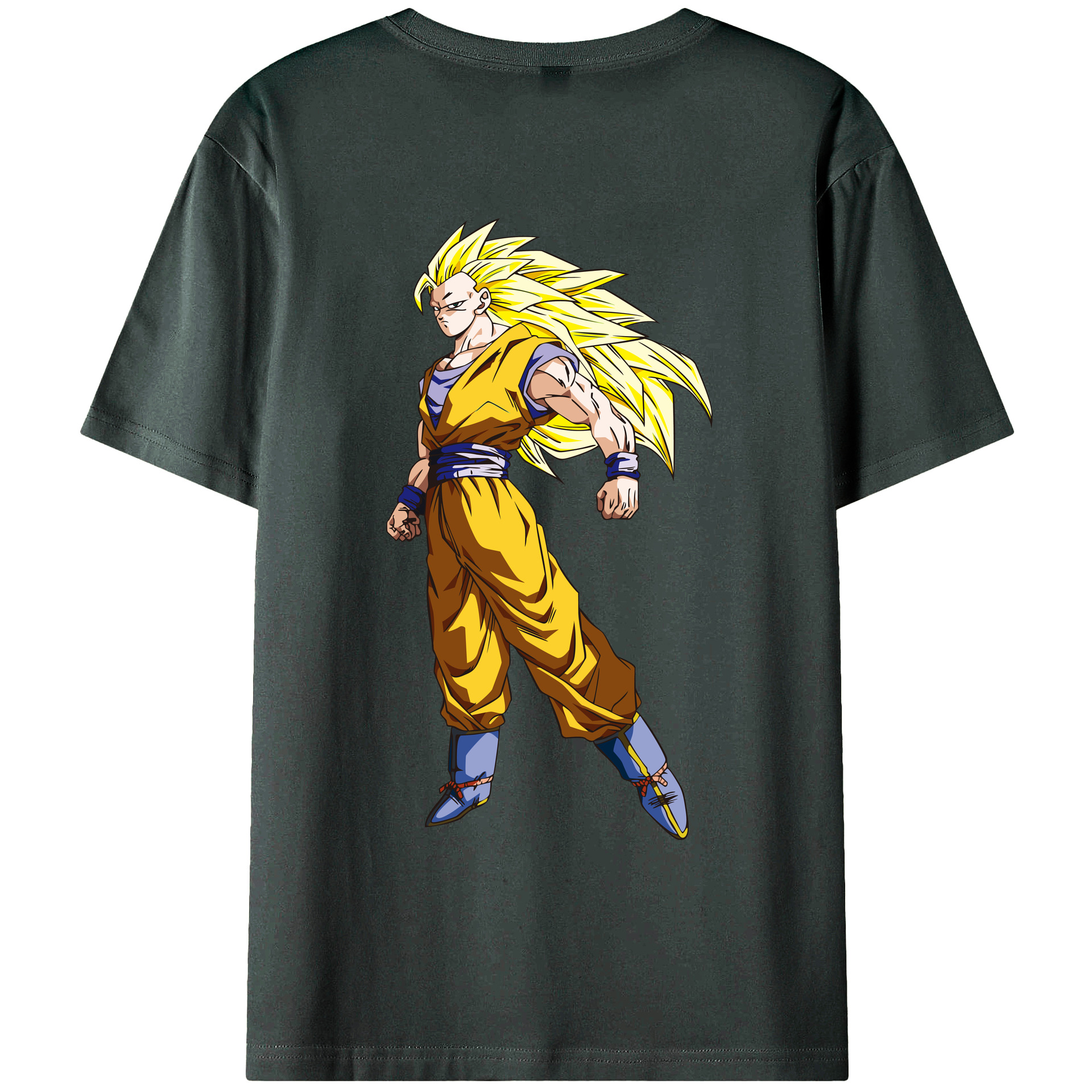 （画像用） ドラゴンボール 孫悟空（そん ごくう）Son Goku カカロット DRAGON BALL Kakarotto 綿100％ メンズ半袖Tシャツ（バックプリント） 通気性